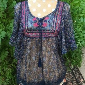 Flying Tomato Sheer Blouse